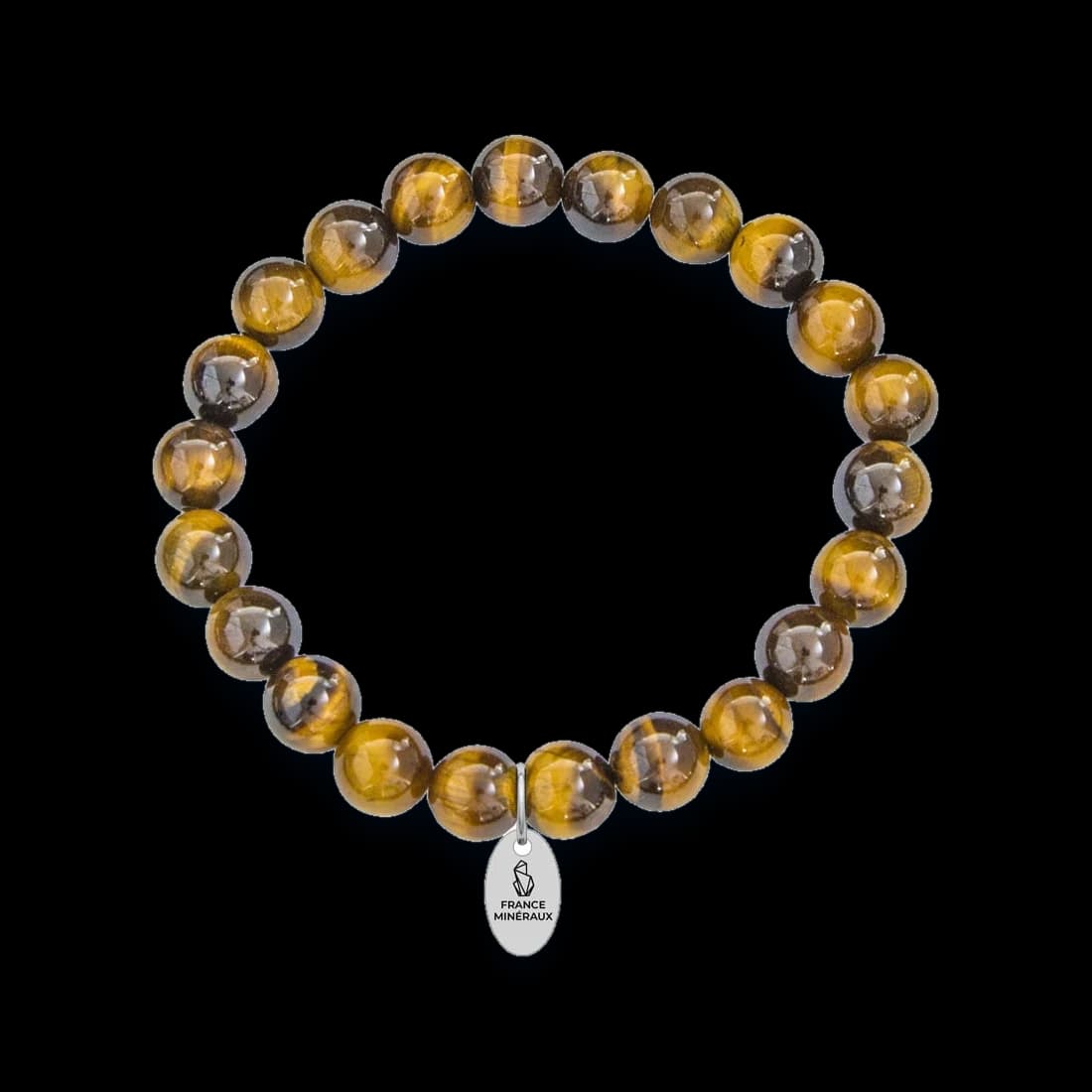 Bracelet d'œil de tigre, perles 8 mm