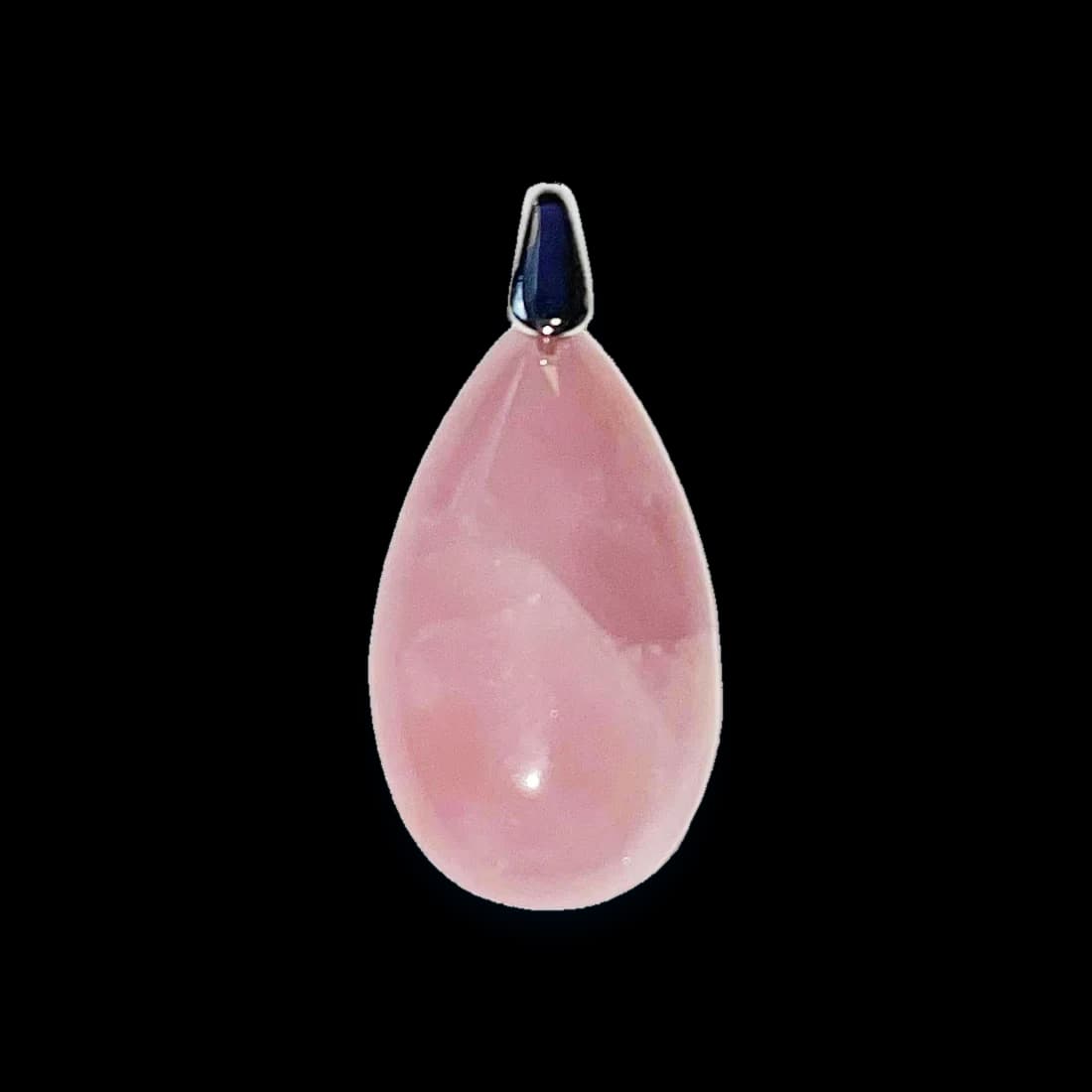 Pendentif de quartz rose, goutte